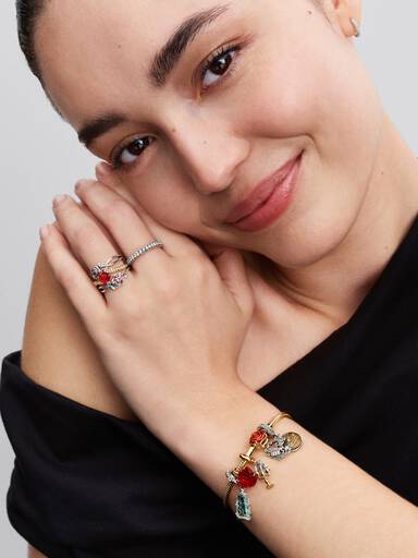 Disney, La Bella e la Bestia, Rosa Incantata Vetro di Murano