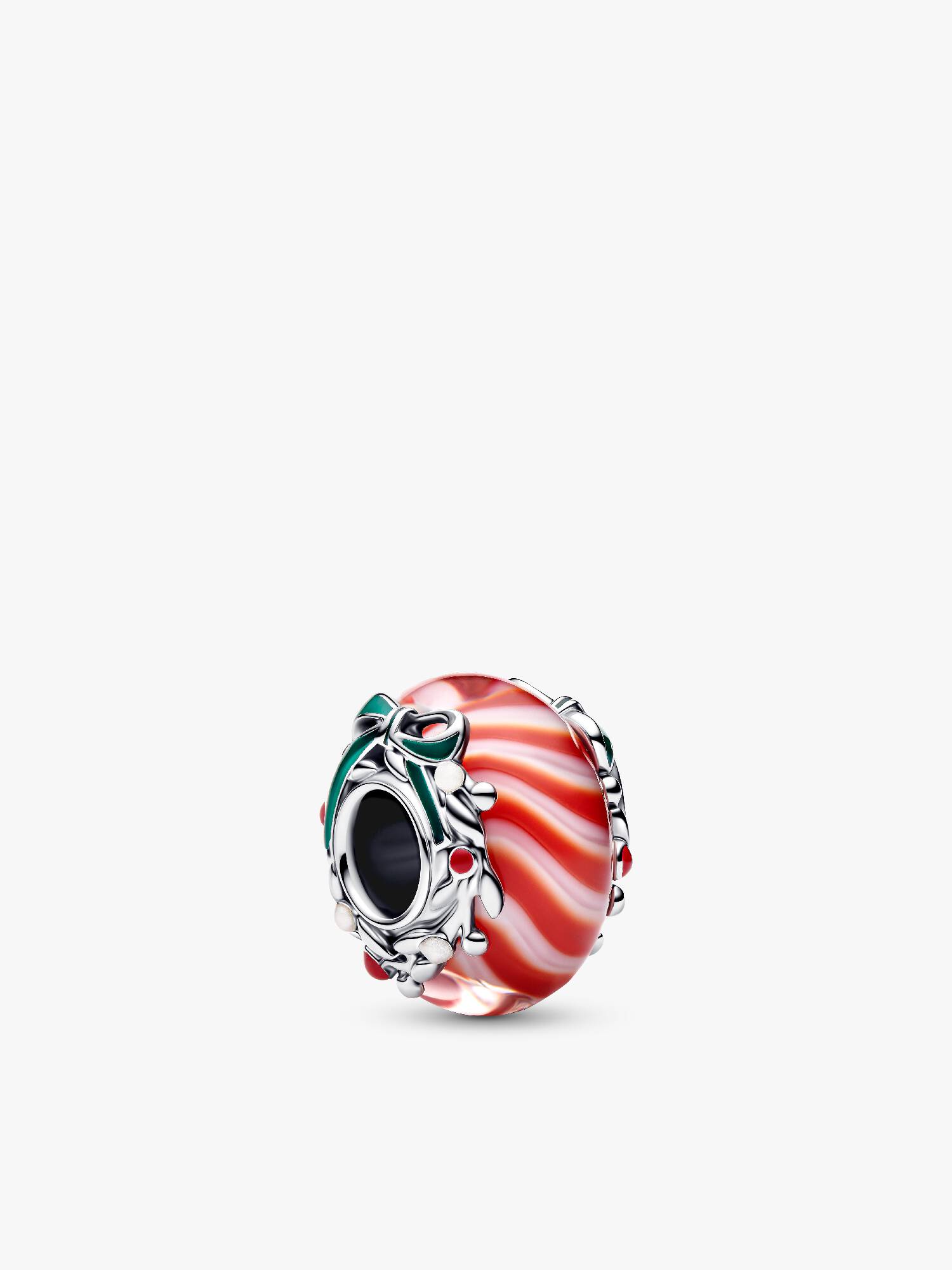 Charm Vetro di Murano Caramella di Natale