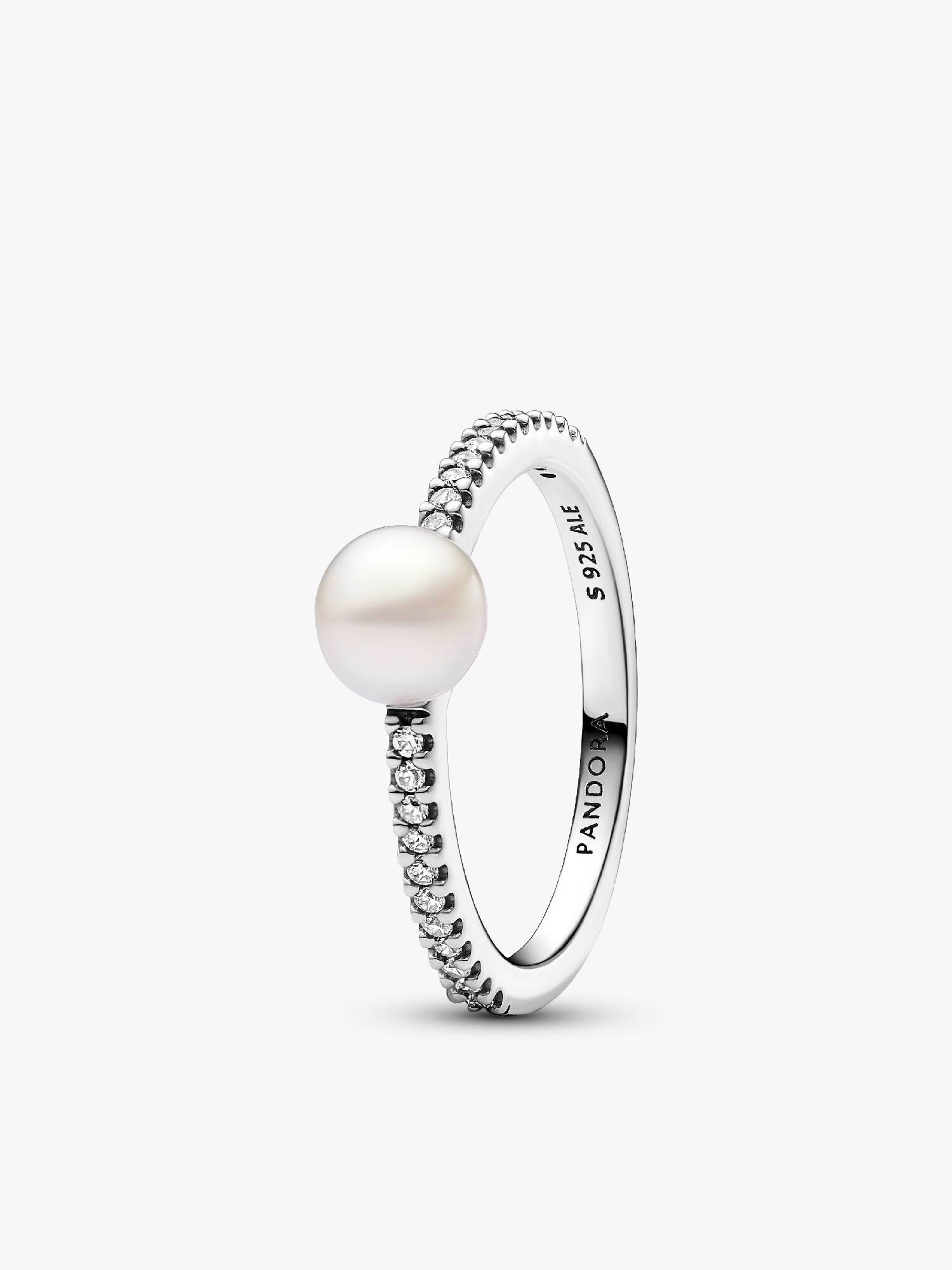 Anello Perla d’Acqua Dolce Coltivata e Pavè