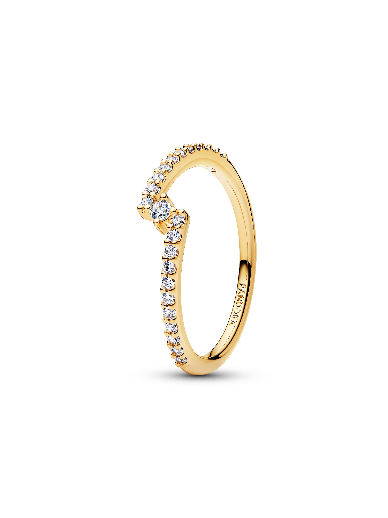 Anello Pavè Fascia Asimmetrica 
