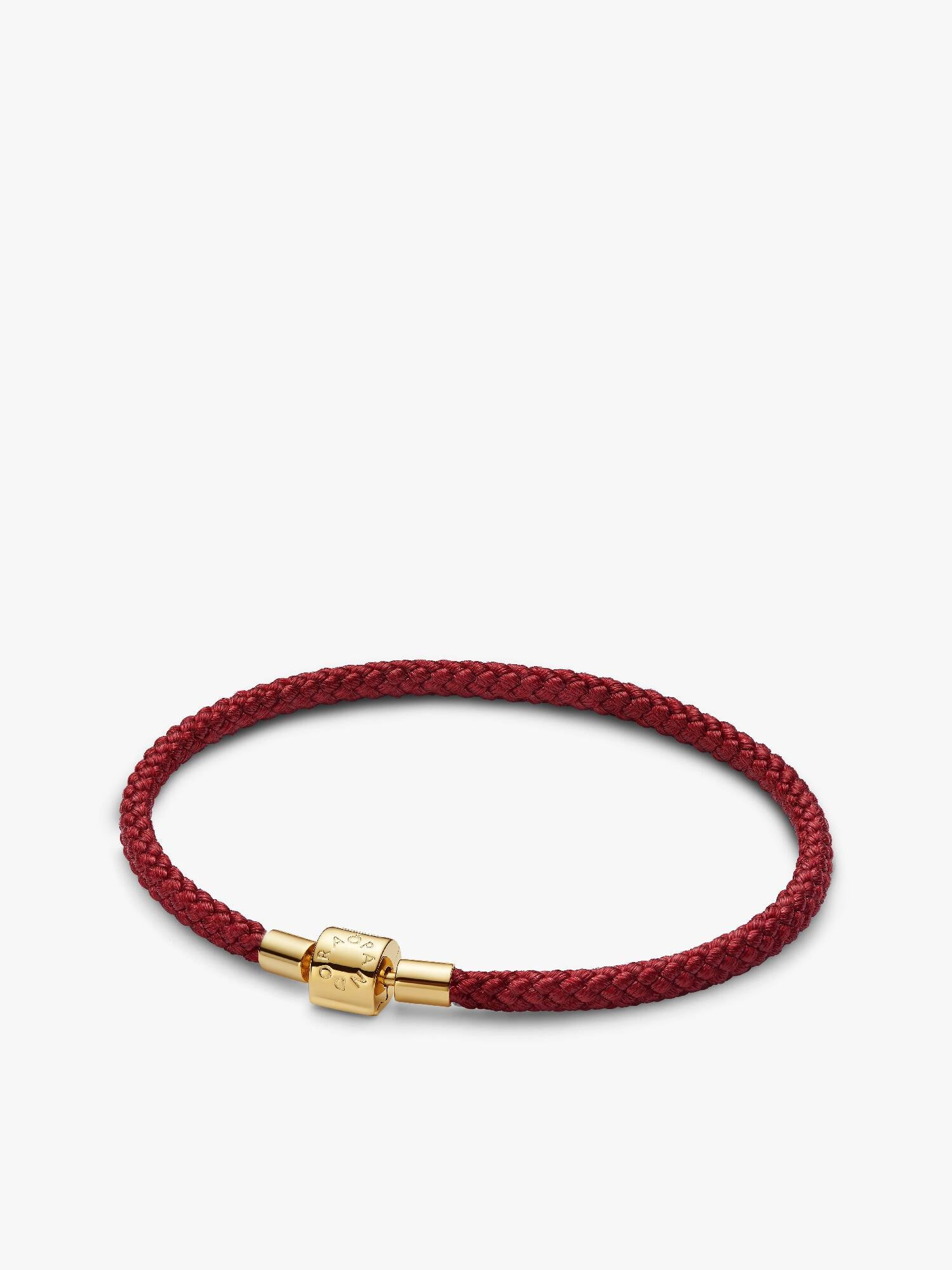 Bracciale in Corda Rossa con Chiusura a Barile