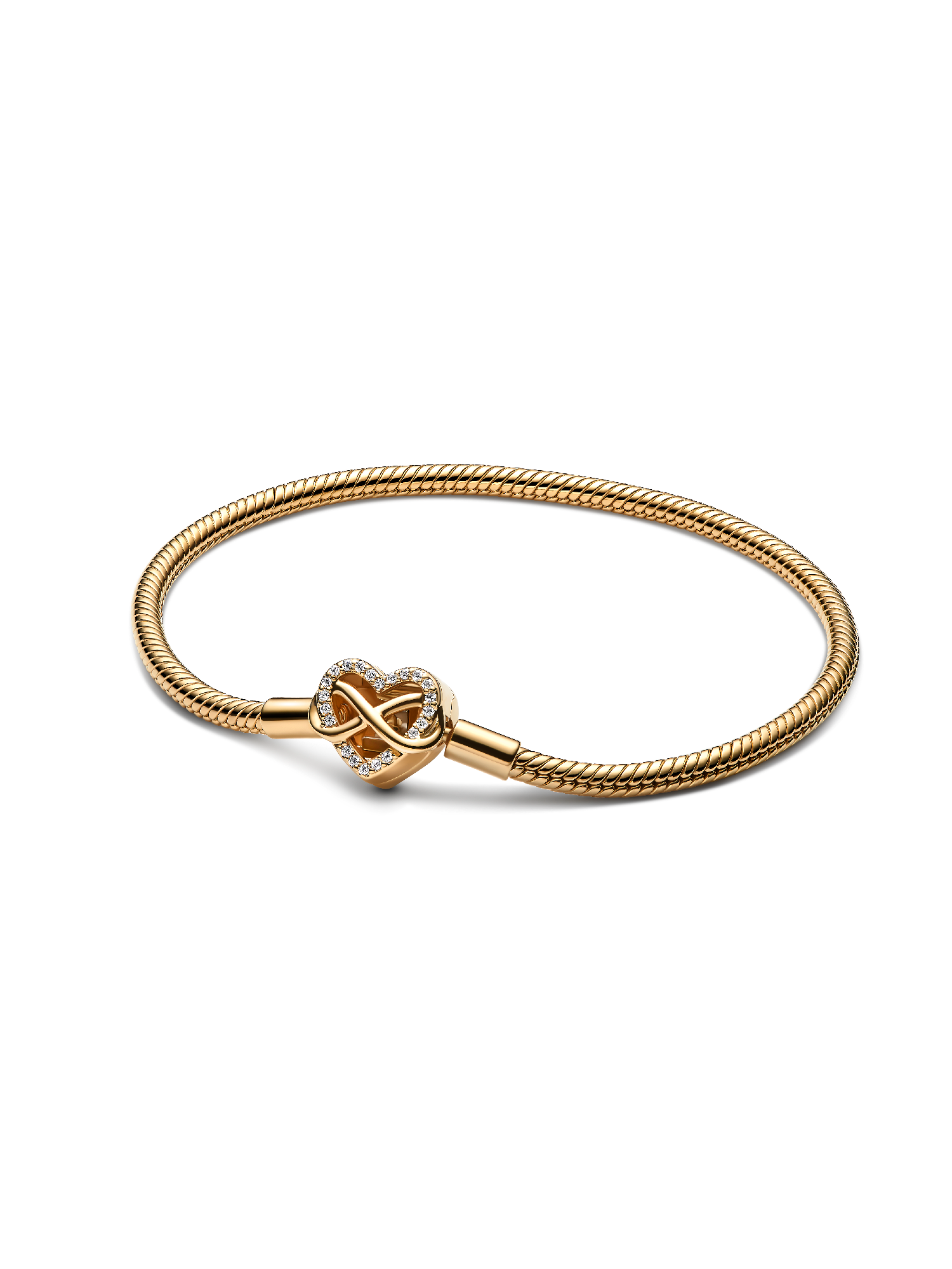 Bracciale Moments con Chiusura Cuore Infinito Pietre Luminose