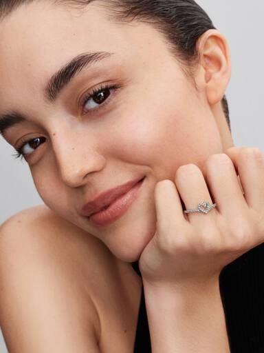 Anello Cuore Desiderio Scintillante