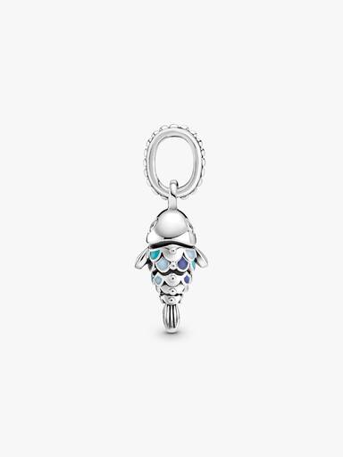 Charm pendente Pesce blu