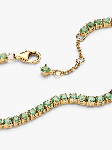 Bracciale Tennis Cristalli Verdi