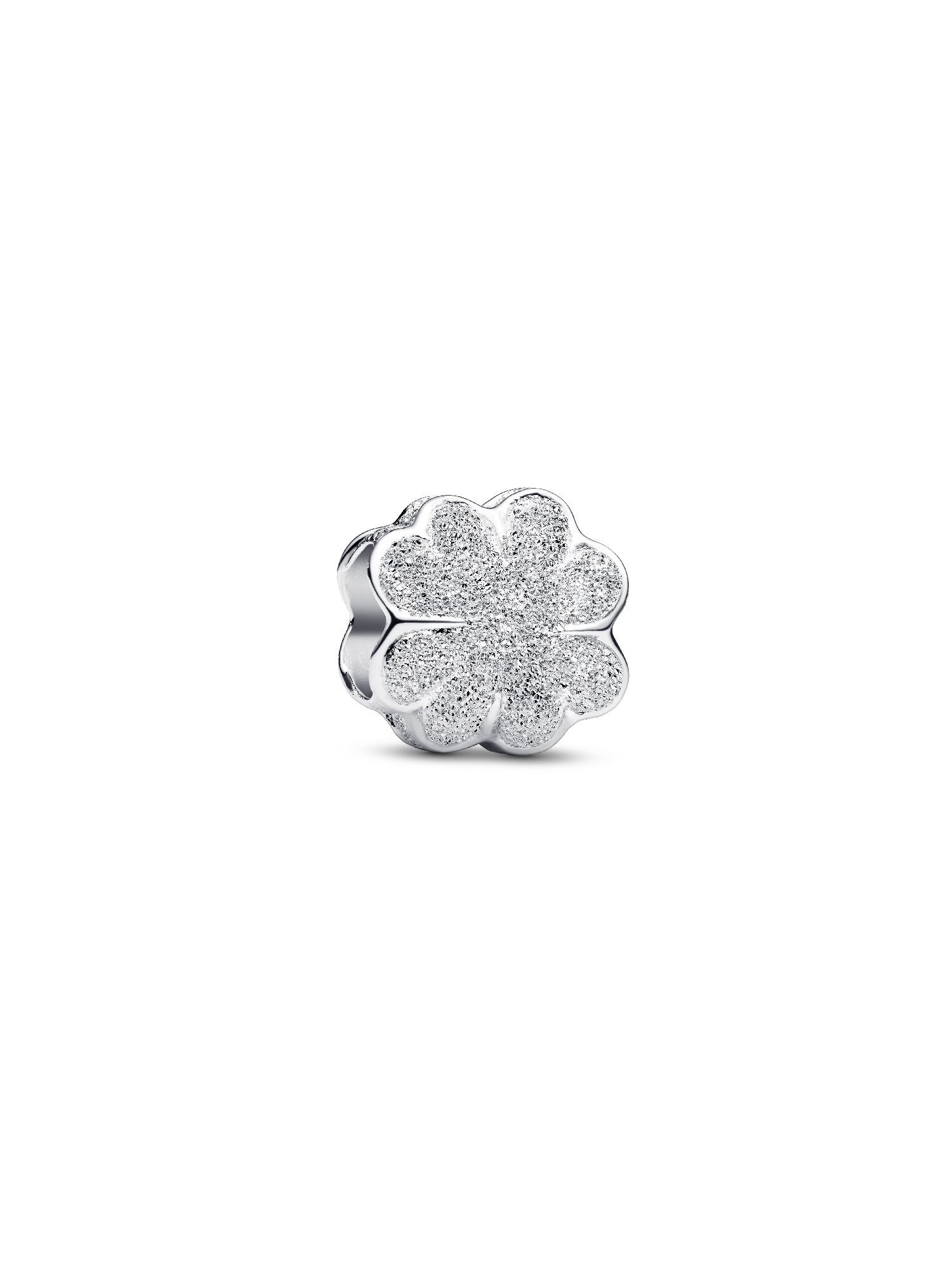 Mini Charm Quadrifoglio effetto diamantato