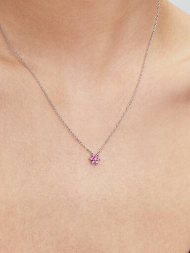 Collana Fiore Luminoso Rosa