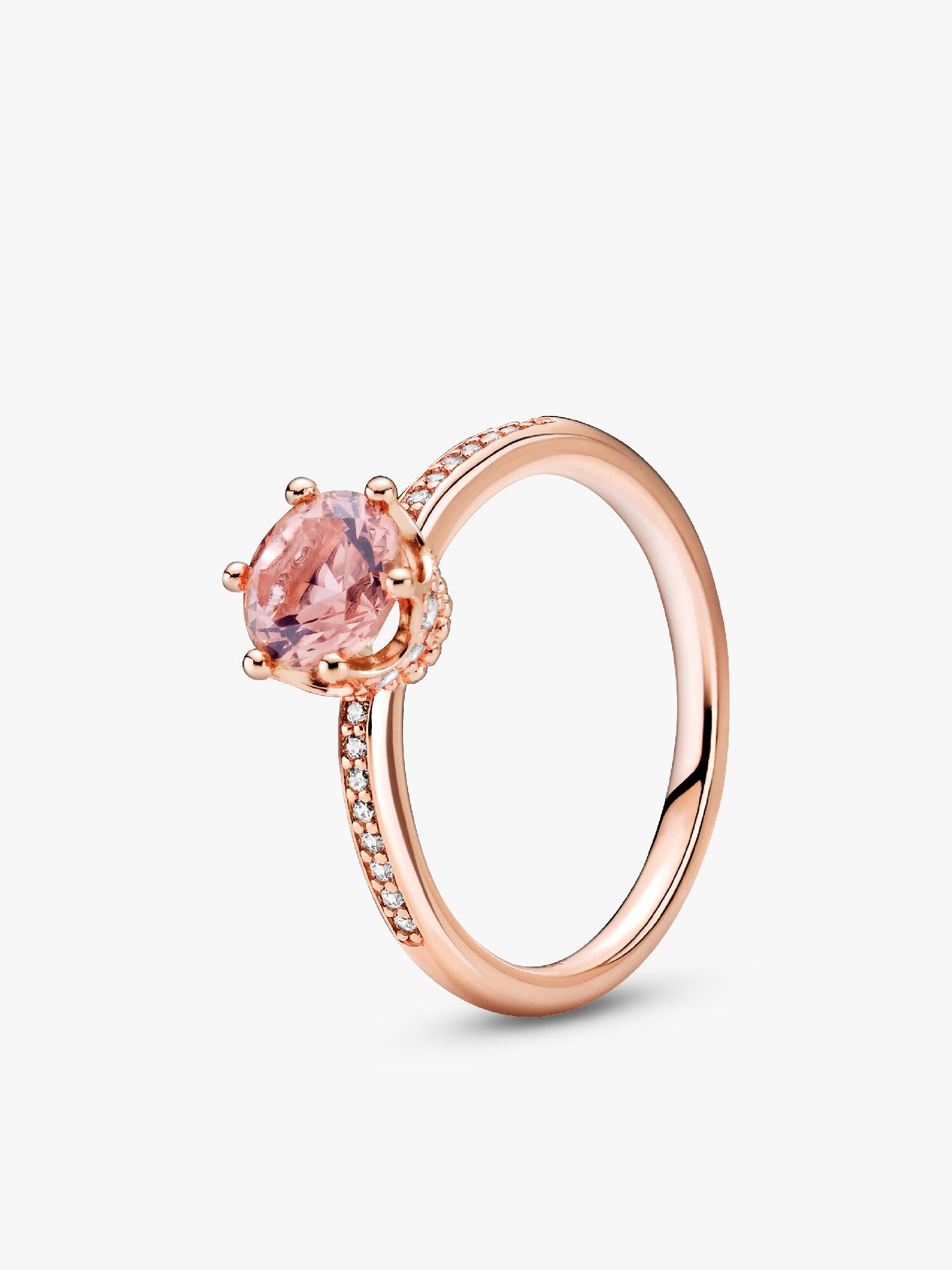 Anello COrona rosa Scintillante