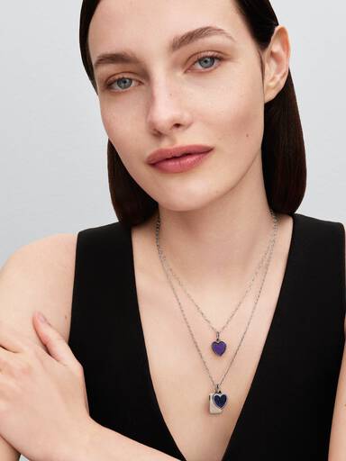 Charm Pendente Cuore Blu da incidere