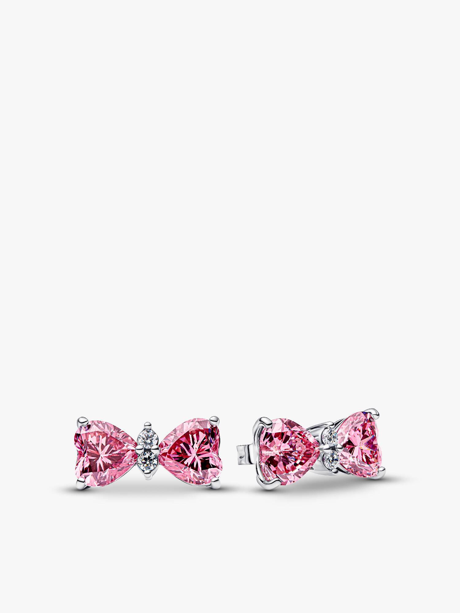 Orecchini Fiocco Luminoso Rosa Grande
