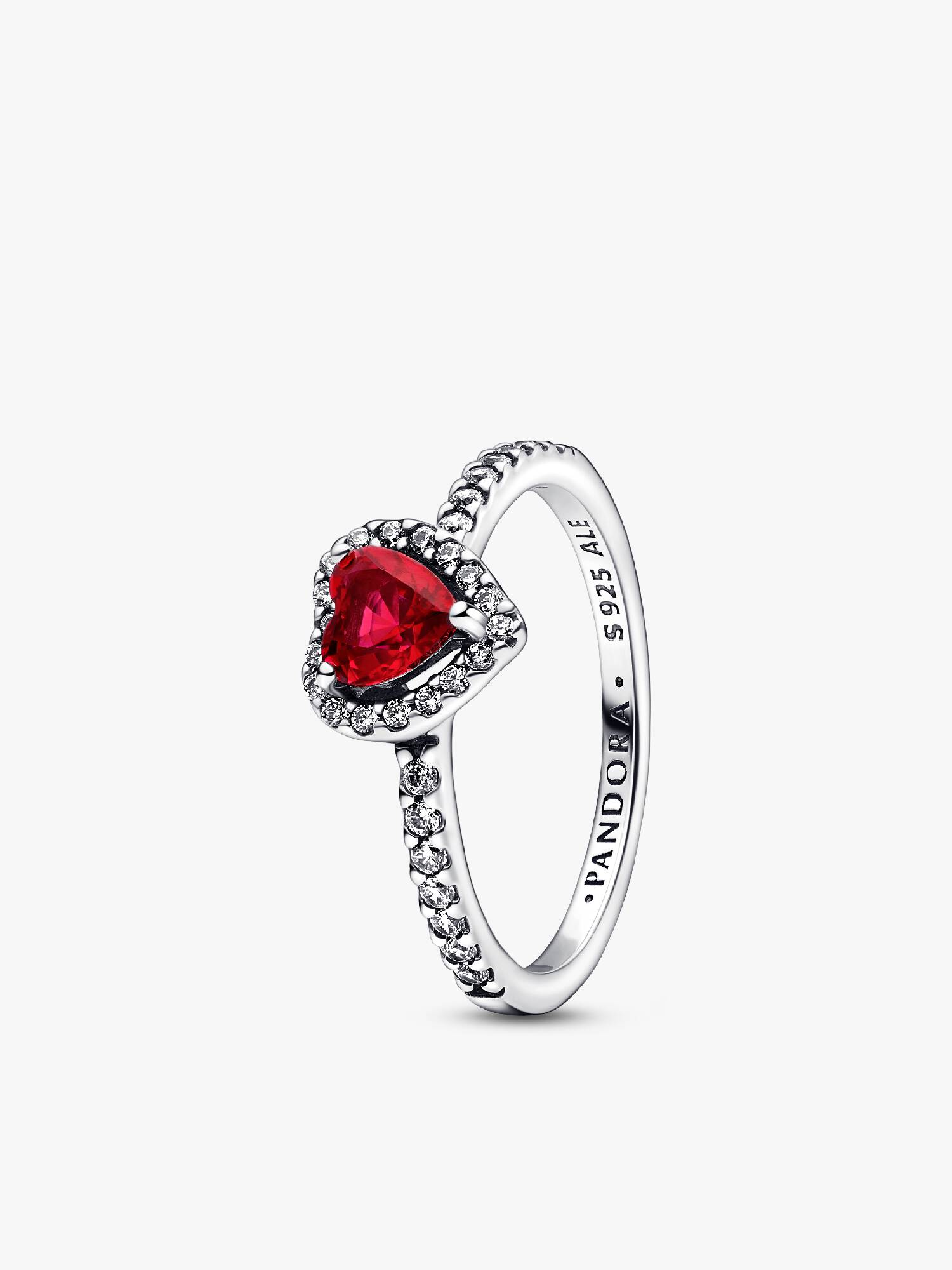Anello Cuore in Rilievo Rosso