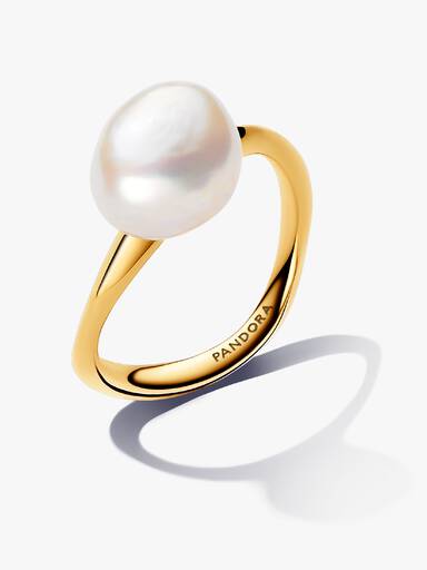 Anello Perla Barocca d’Acqua Dolce Coltivata