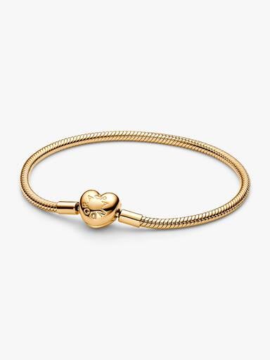 Bracciale maglia snake e chiusura a cuore