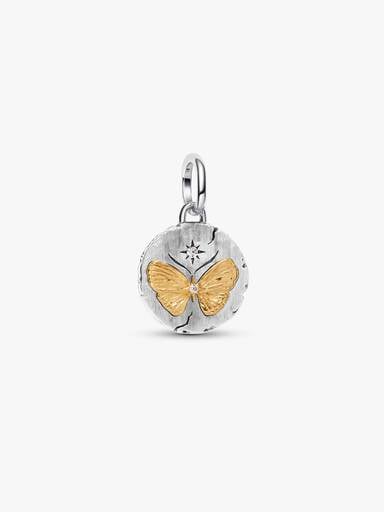 Charm Medallion Farfalla "Somniare Aude"