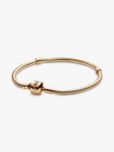 Bracciale Moments con Chiusura a Barile in Oro 14k