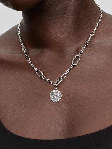Charm Medallion Delfino "Audaces Fortuna Iuvat"