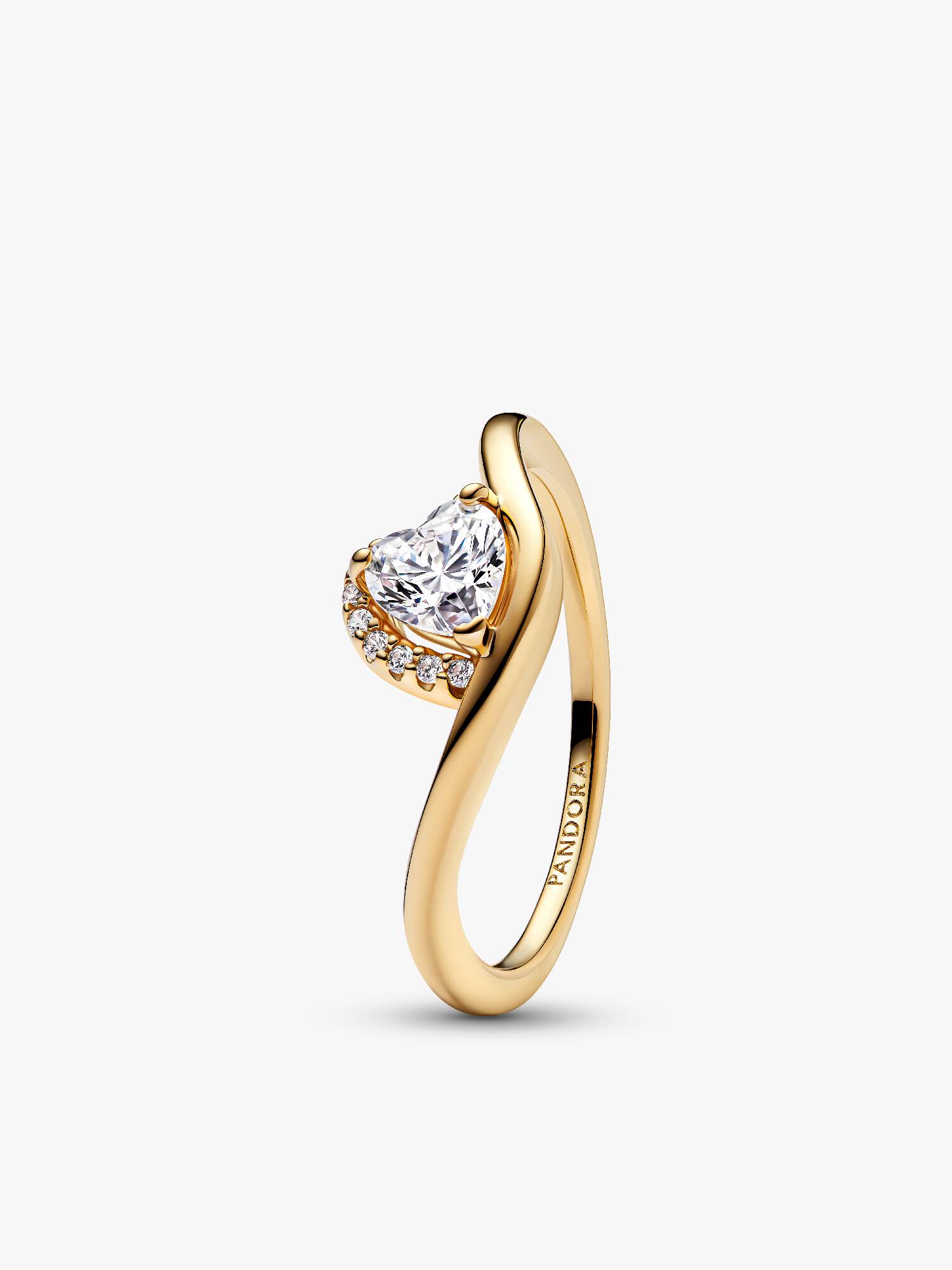 Anello Onda con Cuore Luminoso