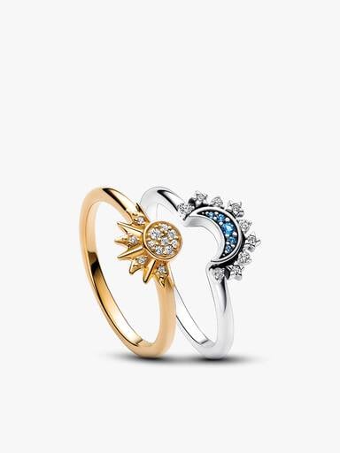 Set Anelli Sole e Luna