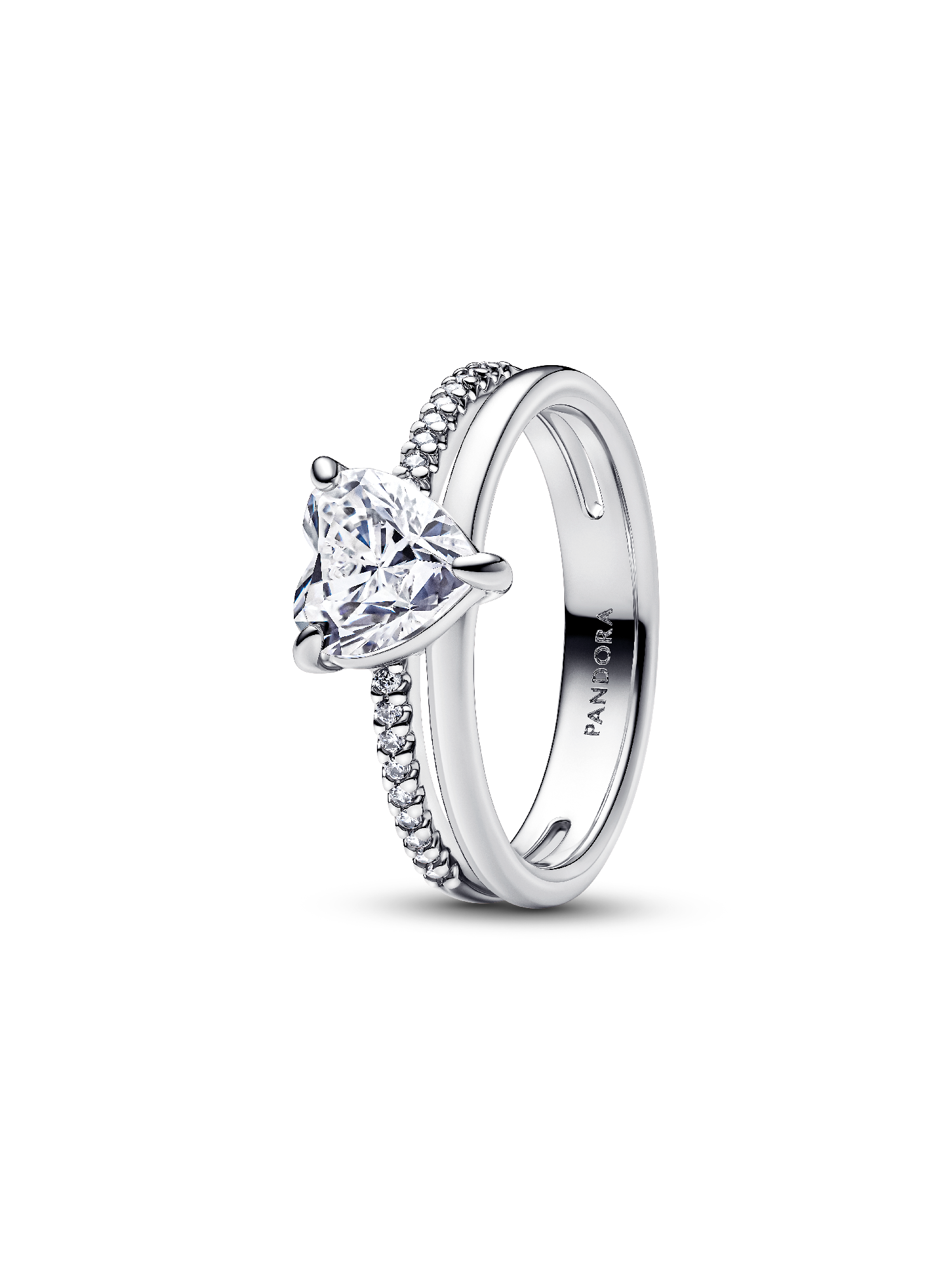 Anello Doppio Cuore Promessa Infinito In Argento Sterling 925 - Nuovo Con Etichette