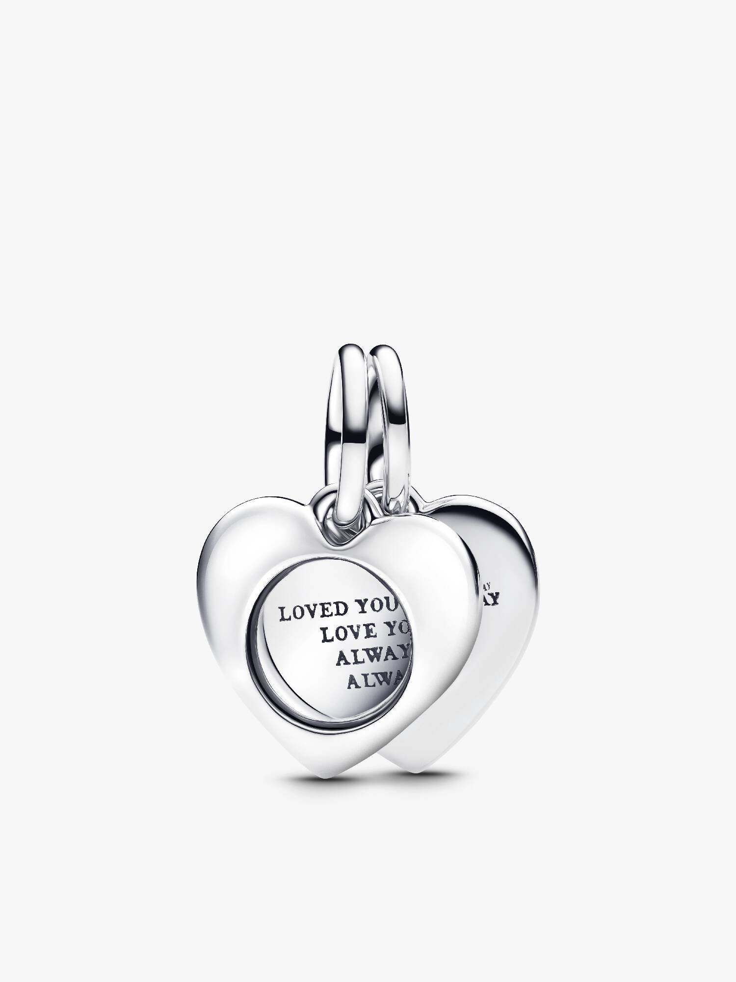 Charm Pendente Cuore con Lente di Ingrandimento da incidere