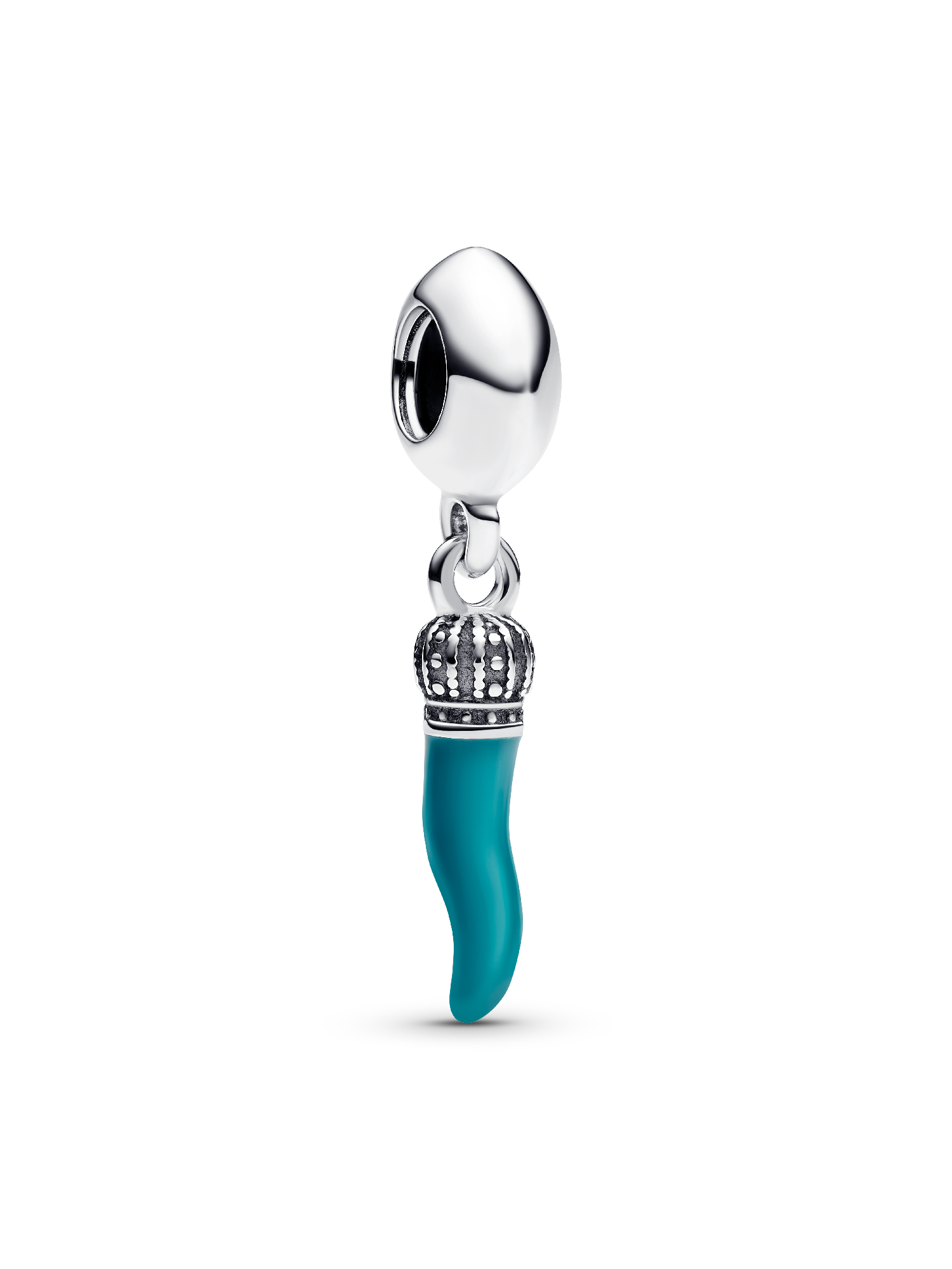 Charm Pendente Cornino Portafortuna Turchese | Ciondolo | Argento Sterling 925 | Pandora IT