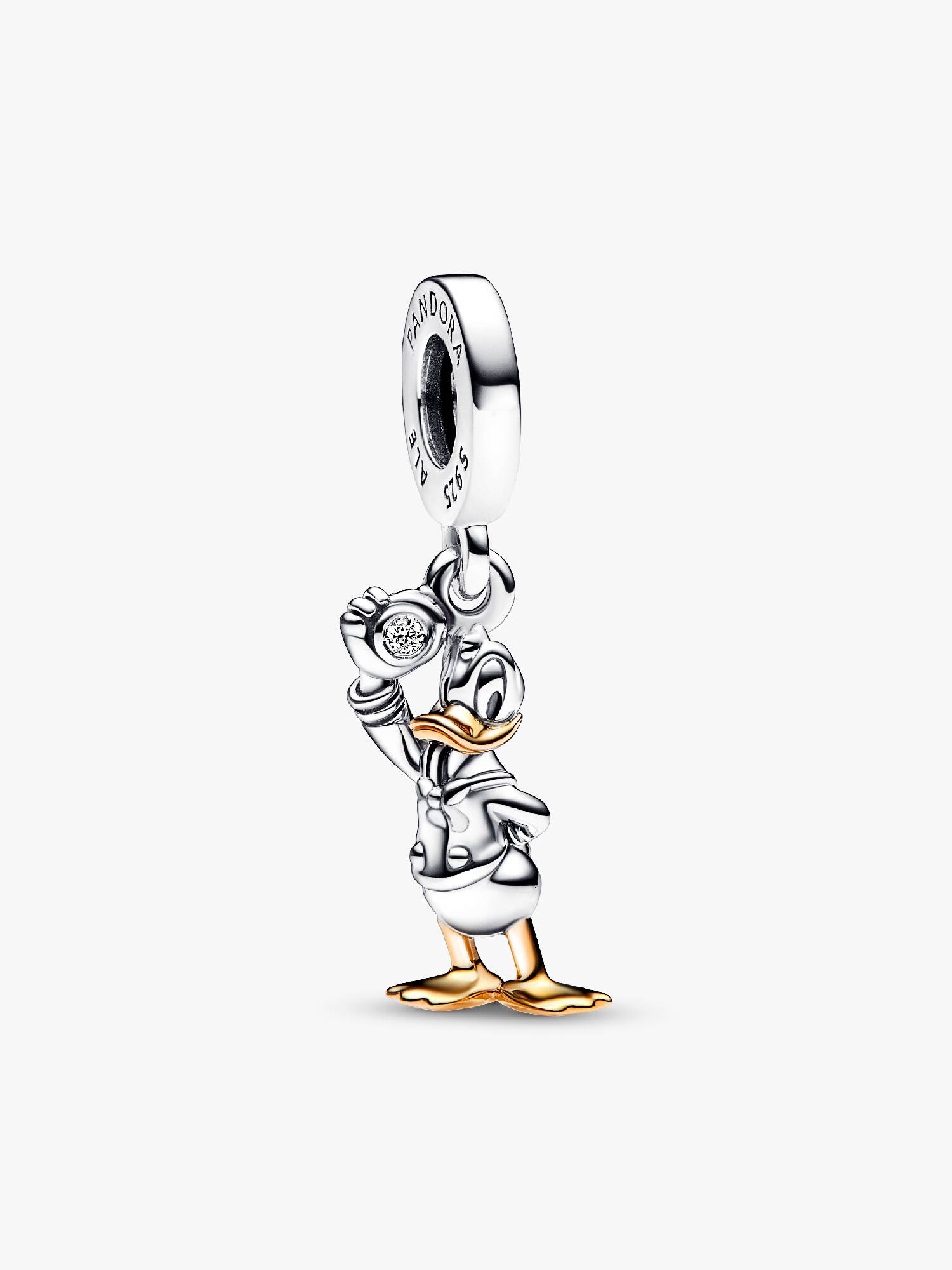 Disney, 100° Anniversario, Pendente Paperino con Diamante Coltivato in Laboratorio 0.009 ct tw