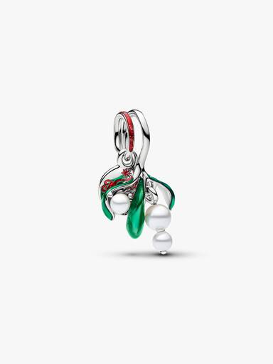 Charm Pendente Vischio di Natale