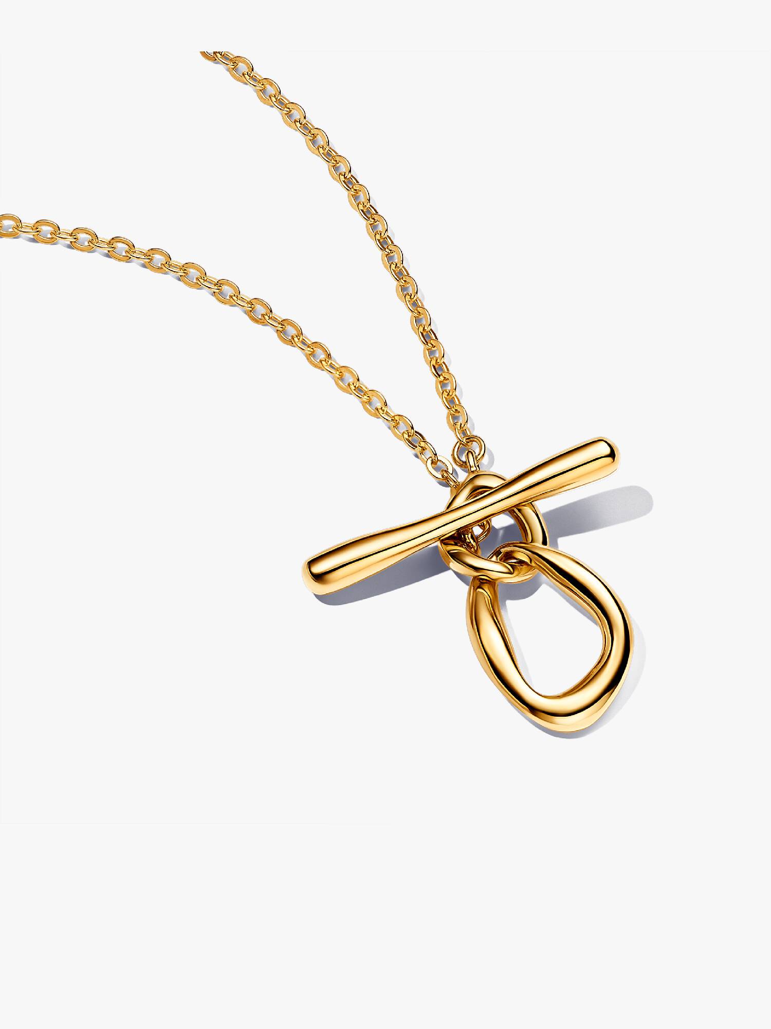Collana Chiusura a T Linea Sinuosa