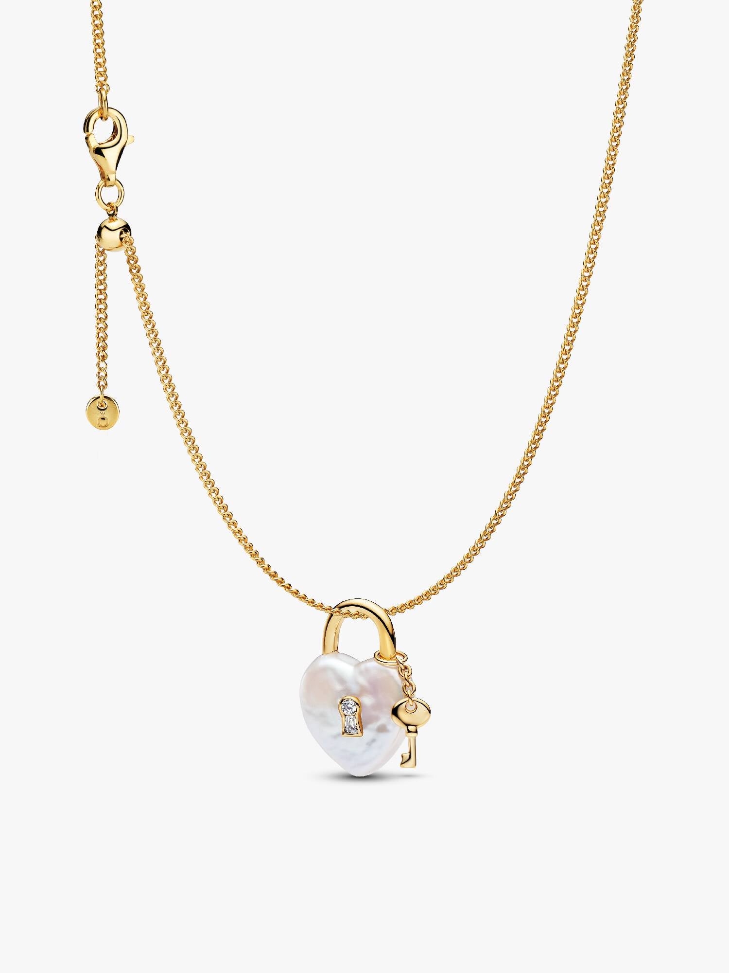 Set Collana e Lucchetto con Perla Barocca d’Acqua Dolce Coltivata