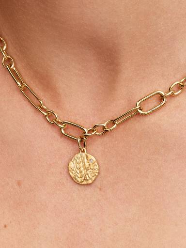 Charm Medallion Spiga di Grano "Virtus Vera Prosperitas"