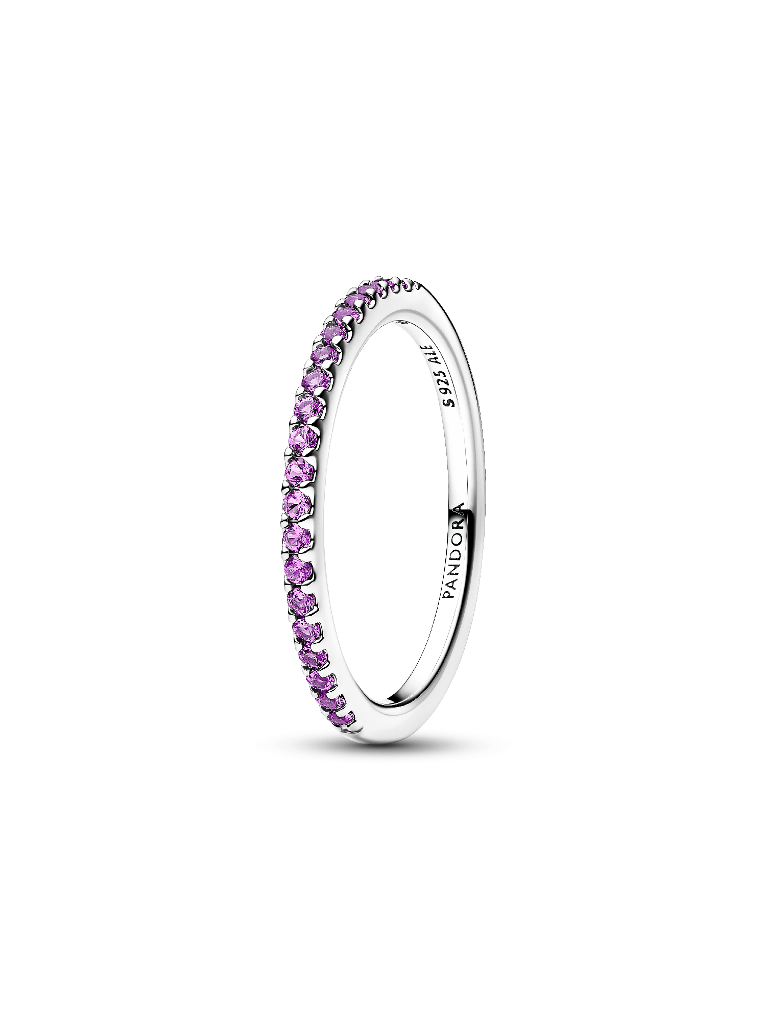 Anello Pavè Fascia Sottile Viola