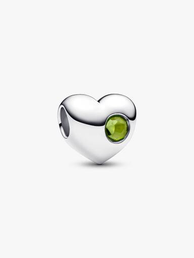 Cuore con Pietra Verde Agosto da incidere