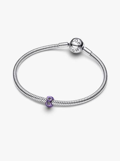 Mini Charm Infinito effetto metallico viola