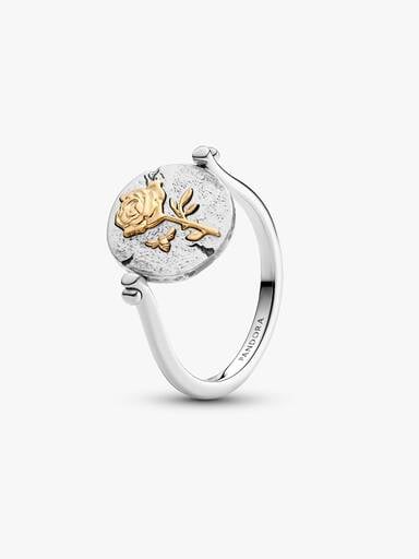 Anello Medallion Rosa "Rosa Inter Spinas Crescit" Reversibile