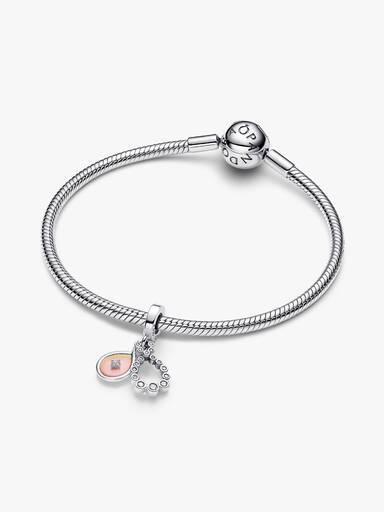 Charm Pendente Doppio Infinito Opalescente