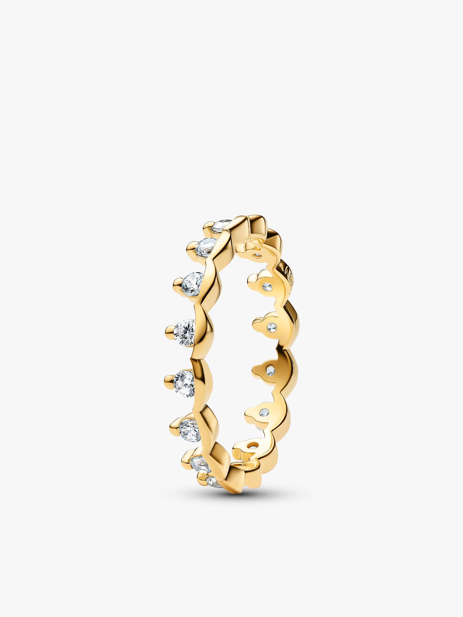 Anello Fascia Ondulata Luminosa