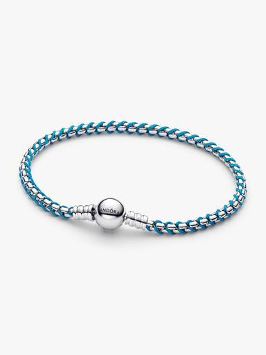 Bracciale Intreccio Tessuto Turchese