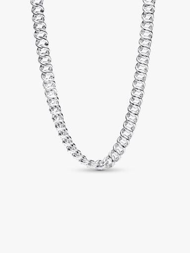 Collana Catena Maglia Cubana Pavè