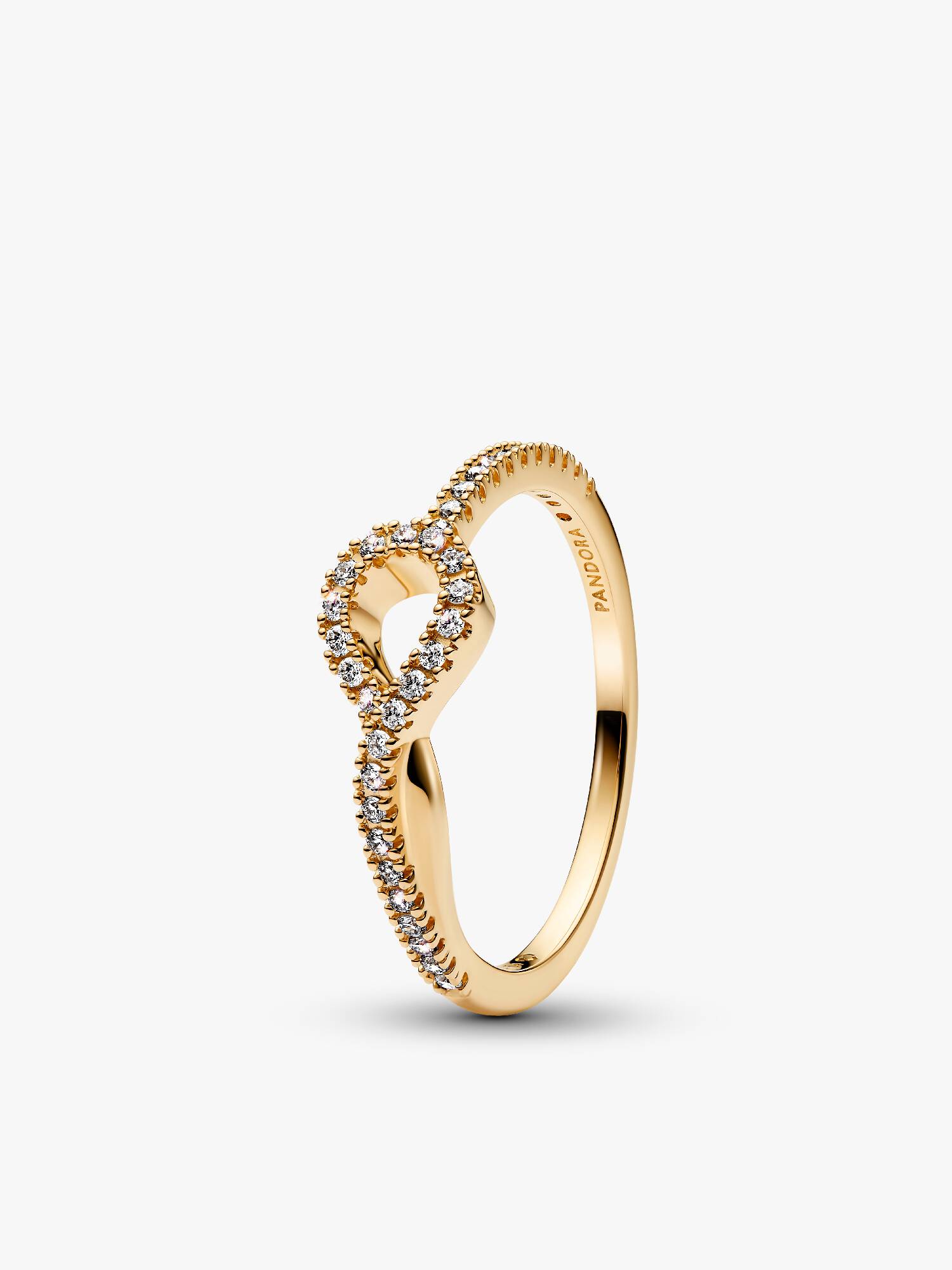 Anello Infinite Pavé in oro 14k con diamanti creati in laboratorio