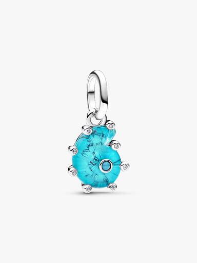 Charm Pendente Conchiglia Vetro di Murano Turchese