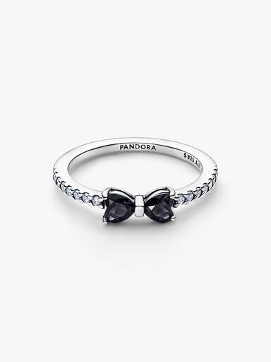 Anello Fiocco Luminoso Nero