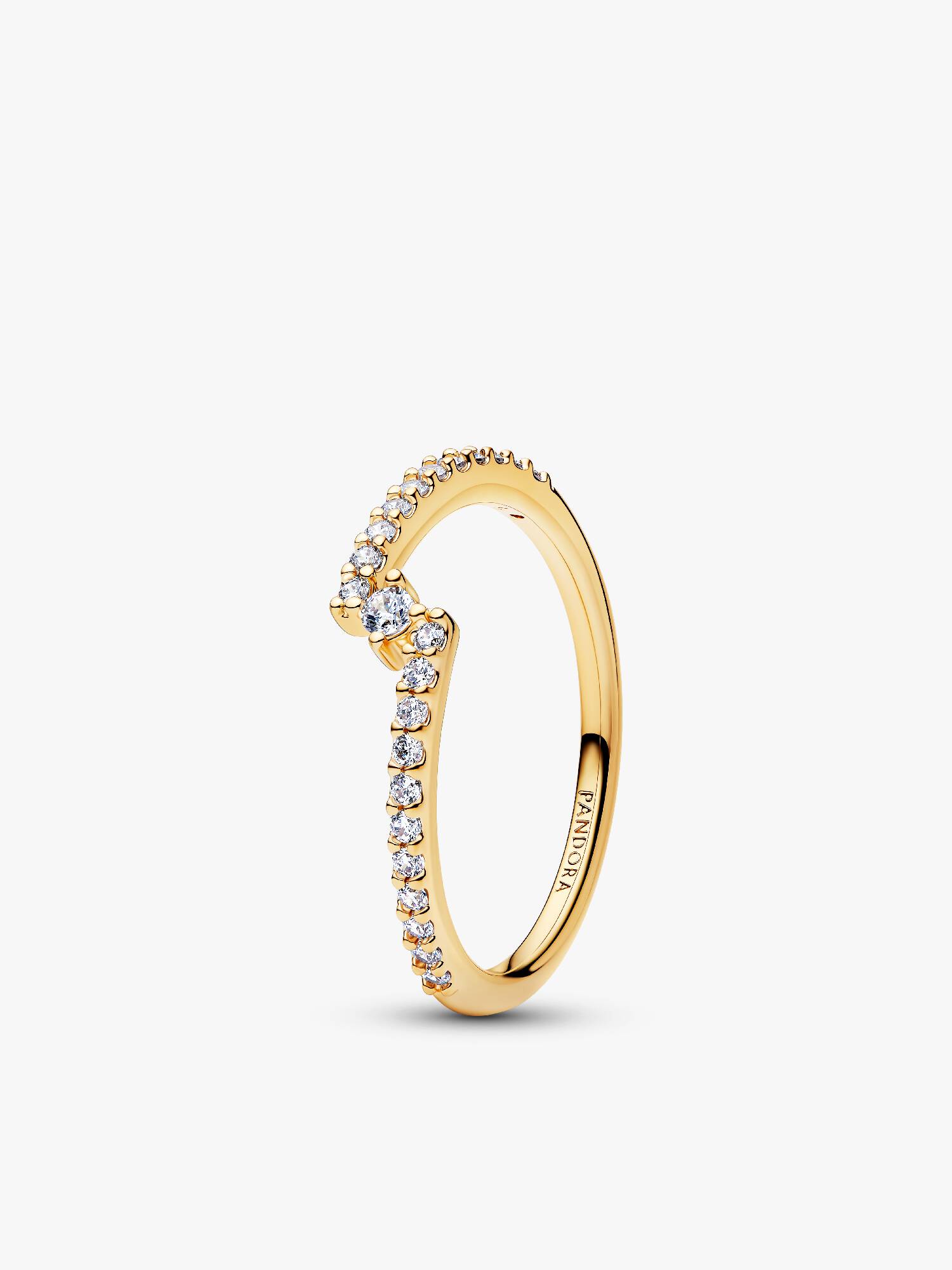 Anello Pavè Fascia Asimmetrica 
