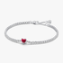 Bracciale Tennis con Cuore Rosso Bracciale Tennis con Cuore Rosso