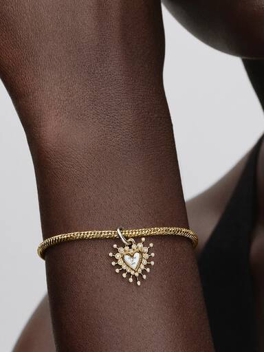 Charm Pendente Doppio Cuore "My Ray of Light"