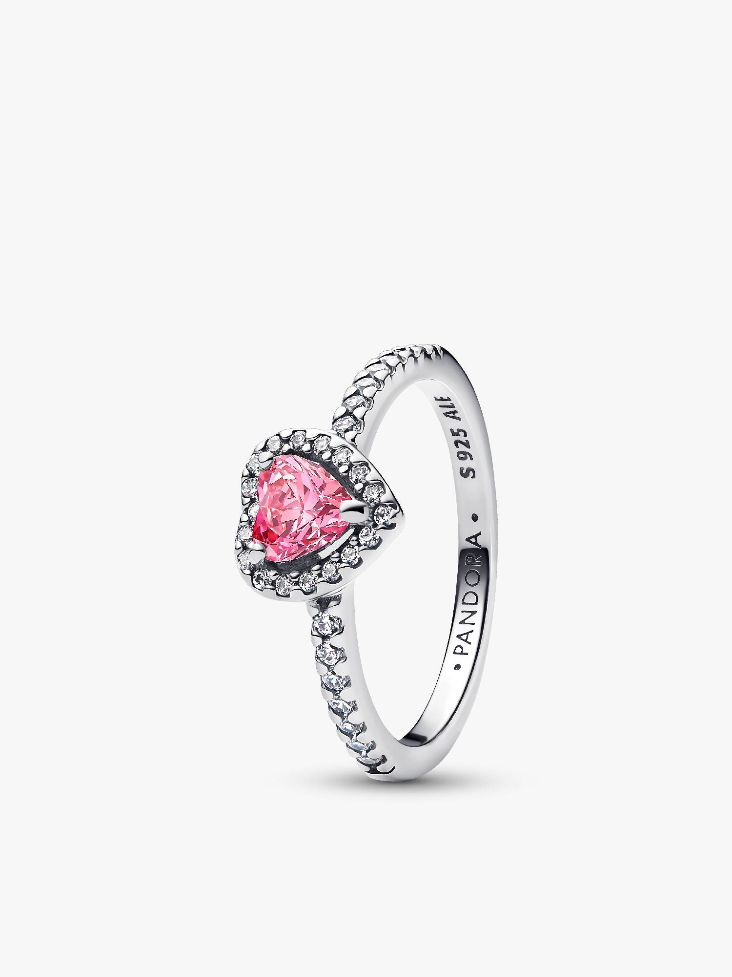 Anello Cuore in Rilievo Rosa