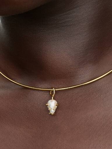 Charm Pendente Topolino con Perla Barocca d’Acqua Dolce Coltivata