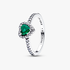 Anello Cuore in Rilievo Verde Scuro Anello Cuore in Rilievo Verde Scuro