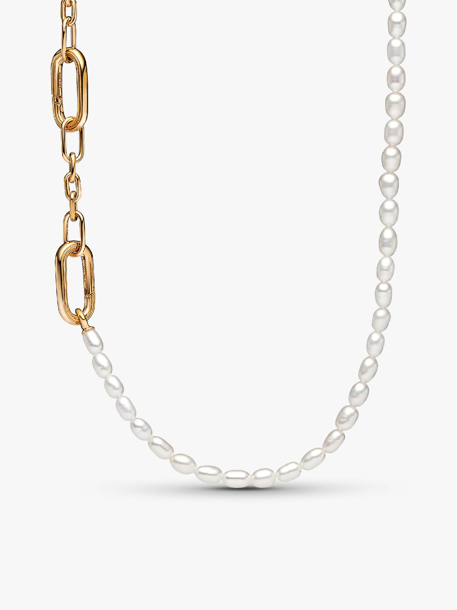 Collana Maglia Link Slim con Perle d’Acqua Dolce Coltivate Pandora ME