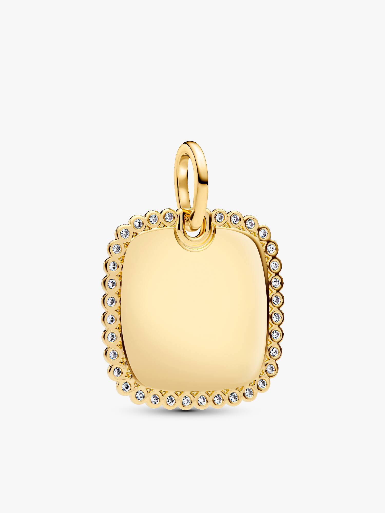 Charm Pendente Medaglia Quadrata Luminosa da incidere