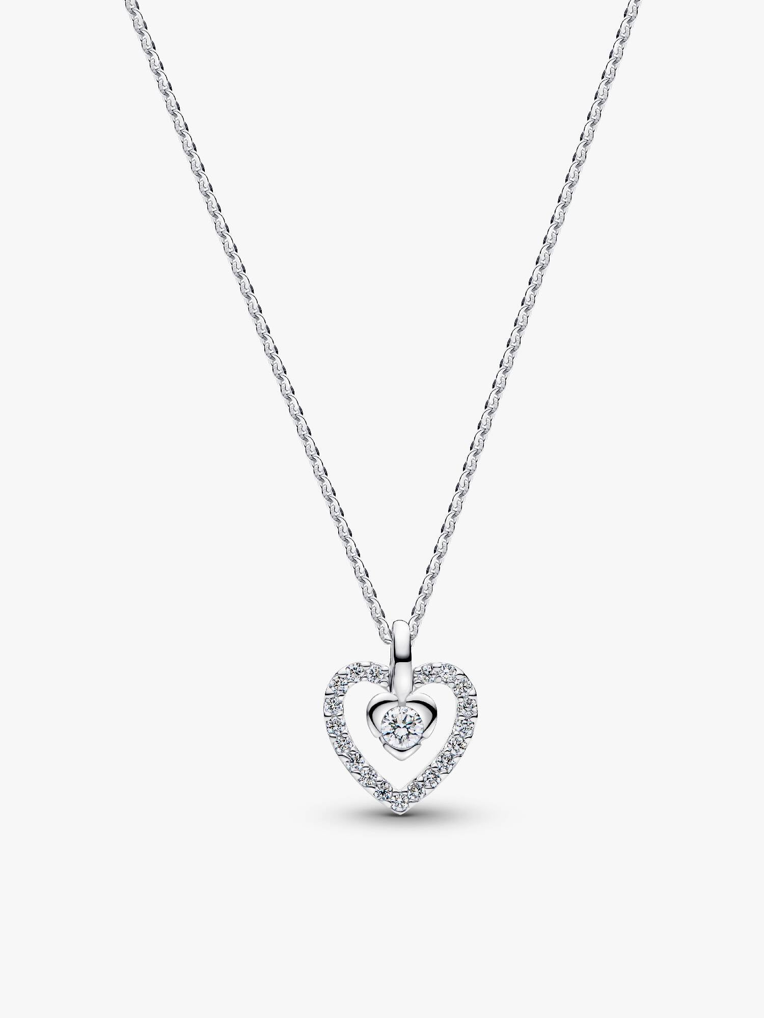 Collana Talisman Cuore con diamante creato in laboratorio